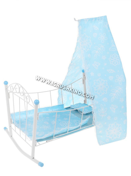 Кроватка-люлька с балдахином Бал цветов, 48*35.5*58 см, металл., пакет