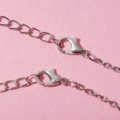 Кулоны "Неразлучники" два сердца дополняют друг друга, цвет сиренево-розовый в серебре,45см   7188179