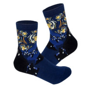 Дизайнерские носки серии Вдохновение "Звездная ночь" Винсент Ван Гог р-р 36-40 (темно синий)