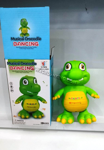 Интерактивная игрушка "Танцующий крокодильчик" (свет,звук,в коробке) (Арт. 1992055)