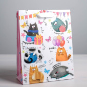 Пакет ламинированный вертикальный «Забавные коты», S 12 × 15 × 5,5 см 1717554