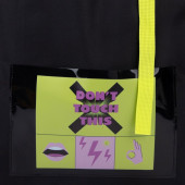 Сумка текстильная шоппер "Don't touch this", с карманом,34,5*0,5*39 см,черный   7817410