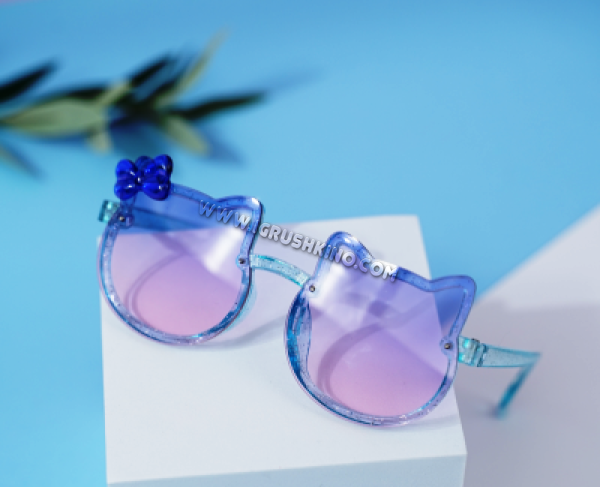 Солнцезащитные очки с чехлом "Kitty" gradient blue