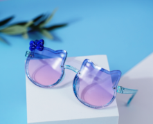 Солнцезащитные очки с чехлом &quot;Kitty&quot; gradient blue