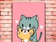 Постер «Cats love» большой