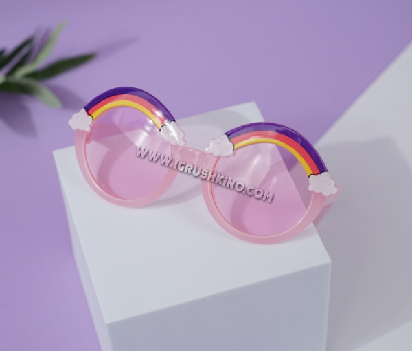Солнцезащитные очки с чехлом "Rainbow" soft pink