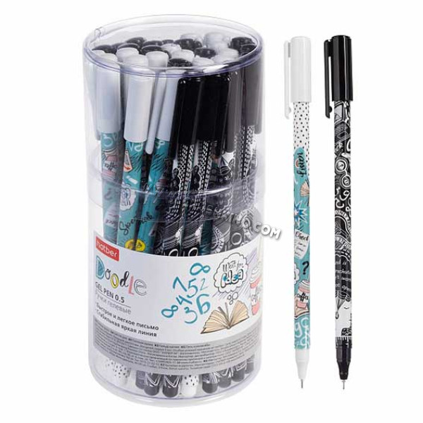 Ручка гелевая ХАТ "Doodles" 060752  синяя,0,5мм,пласт.туба