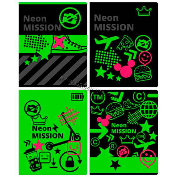 Тетрадь 48л. (линейка) BG "Neon Mission" 11078 неон.пантон