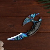 Сувенир деревянный "Ножик Керамбит с защитой пальцев", цвет ледяная закалка 4921682