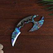 Сувенир деревянный "Ножик Керамбит с защитой пальцев", цвет ледяная закалка 4921682