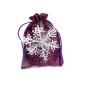 Мешок для подарков "Снежинка" размер 10х14 см, цвета МИКС 7470592
