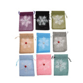 Мешок для подарков "Снежинка" размер 10х14 см, цвета МИКС 7470592