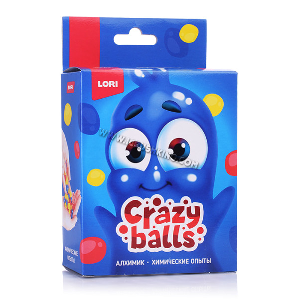 Химические опыты.Crazy Balls "Жёлтый, синий и красный шарики"