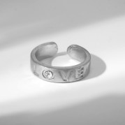 Кольцо LOVE, цвет серебро, безразмерное   9340160