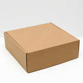 Коробка самосборная, крафт, 27 х 27 х 9,5 см 6914773