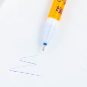 Ручка пластик пиши-стирай с колпачком "Кот", синяя паста, гелевая 0,5 мм   9227087
