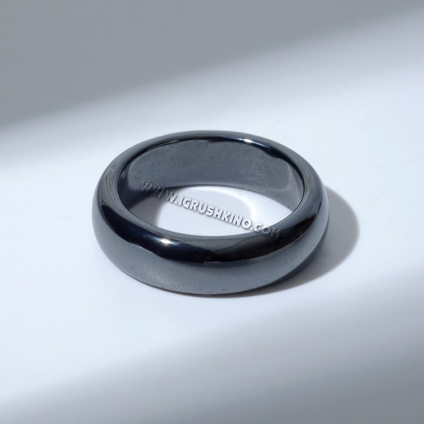 Кольцо "Ночь" под гематит, округлое, цвет чёрный, размер 19 7664670
