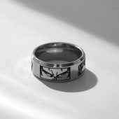 Кольцо "Япония" глаза, цвет чёрный в серебре, 17 размер   9473082