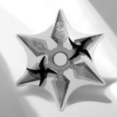Серьги металл "Япония" сюрикены гвоздики, цвет чёрный   9473101