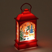 Сувенир с подсветкой "Новогодняя лампа с Дедом Морозом" 12,5*6,5 см, Красный