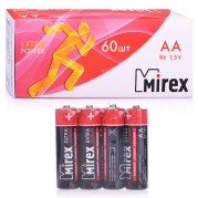 Батарейки Mirex R6 /AA 1,5V 60шт (солевые) цена за шт.