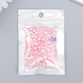 Бусины для творчества пластик "Круглые. Розовая пудра" d=3-8 мм, набор 10 гр   7459612