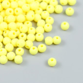 Бусины пластик "Светло-жёлтые" глянец набор 25 гр d=0,6 см   9424542