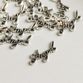 Декор для творчества металл "Angel" серебро 1,2х2 см   5037689