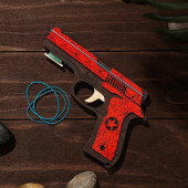 Сувенир деревянный «Резинкострел, красный гранит» + 4 резинки   4577001