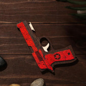 Сувенир деревянный «Резинкострел, красный гранит» + 4 резинки   4577001