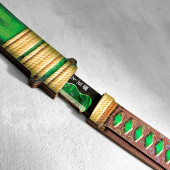 Сувенир деревянный "Нож Танто", в ножнах, зеленый 9762270