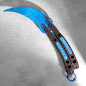 Сувенир деревянный "Нож-бабочка. Керамбит", синий 9762237