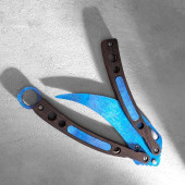 Сувенир деревянный "Нож-бабочка. Керамбит", синий 9762237