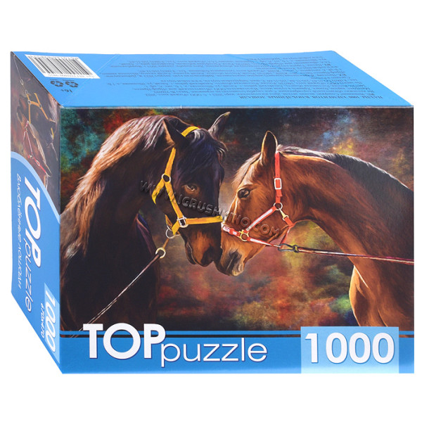 Пазлы 1000 TOPpuzzle "Влюблённые лошади"