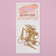 Декор для волос набор 4,1*1.3см (набор10шт цена за набор) Клин золот пакет QF 7338805