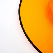 Карнавальная Шляпа драпированная р-р 56-58 блестящая оранжевая с летучей мышью   9440428   9813980