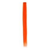 Локон накладной искусственный 50(±5)см волос прямой матт 5гр на заколке оранж 24С# 7436005