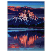 Картина по номерам холст на подрамнике 30*40 см "Закат в горах"