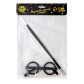 Карнавальный набор "Волшебник Поттер" очки, палочка   5169382