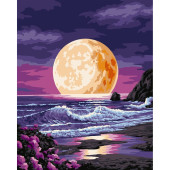 Картина по номерам на холсте с подрамником "Луна на закате" 40*50 см 7990292
