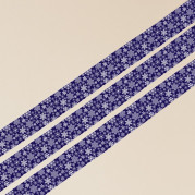 Лента атласная декоративная «Волшебные снежинки», 1,5 см × 5 м 2353194
