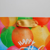Пакет крафтовый вертикальный «Happy birthday», S 12 × 15 × 5.5 см   4764576