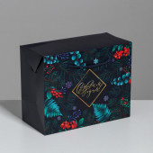 Пакет-коробка «Новогодняя ботаника», 23 × 18 × 11 см 4922086
