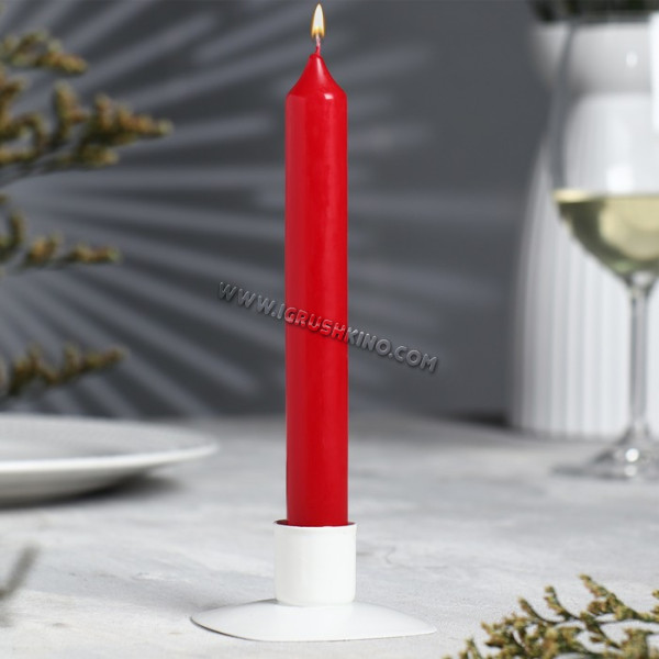 Свеча столовая ароматическая "Бархатная Роза", 17х2 см, 40 гр 6906357