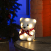 Фигура световая "Медведь в бабочке", 13 LED, 12х9х8 см, фиксинг, от батареек, Т/БЕЛЫЙ 4843984