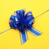 Бант для оформления подарка "Изящный подарок" 5 см, d=15 см, Синий