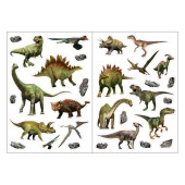 Книжка-раскладушка с многоразовыми наклейками "Настоящие динозавры"    3789688
