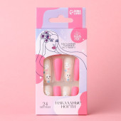 Ногти накладные для взрослых "Розовая мечта", 24 шт   9912138