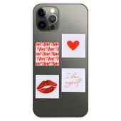 Объемные 3D стикеры на телефон «Любовь», 4 шт, 3 × 3 см   10084331